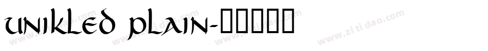 Unikled Plain字体转换